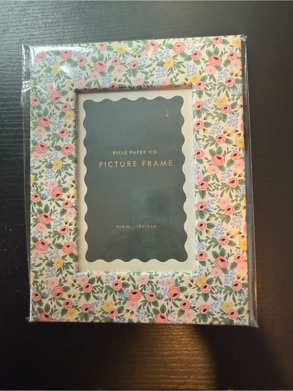 Rifle Paper Co. Rosa floral picture frame designed for a 4x6 photo New